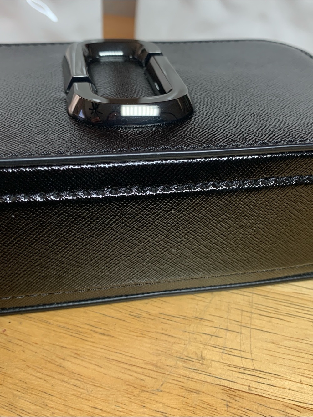 Marc Jacobs Black Saffiano Leather Double-J Crossbody Camera Bag - Picture 15 of 17